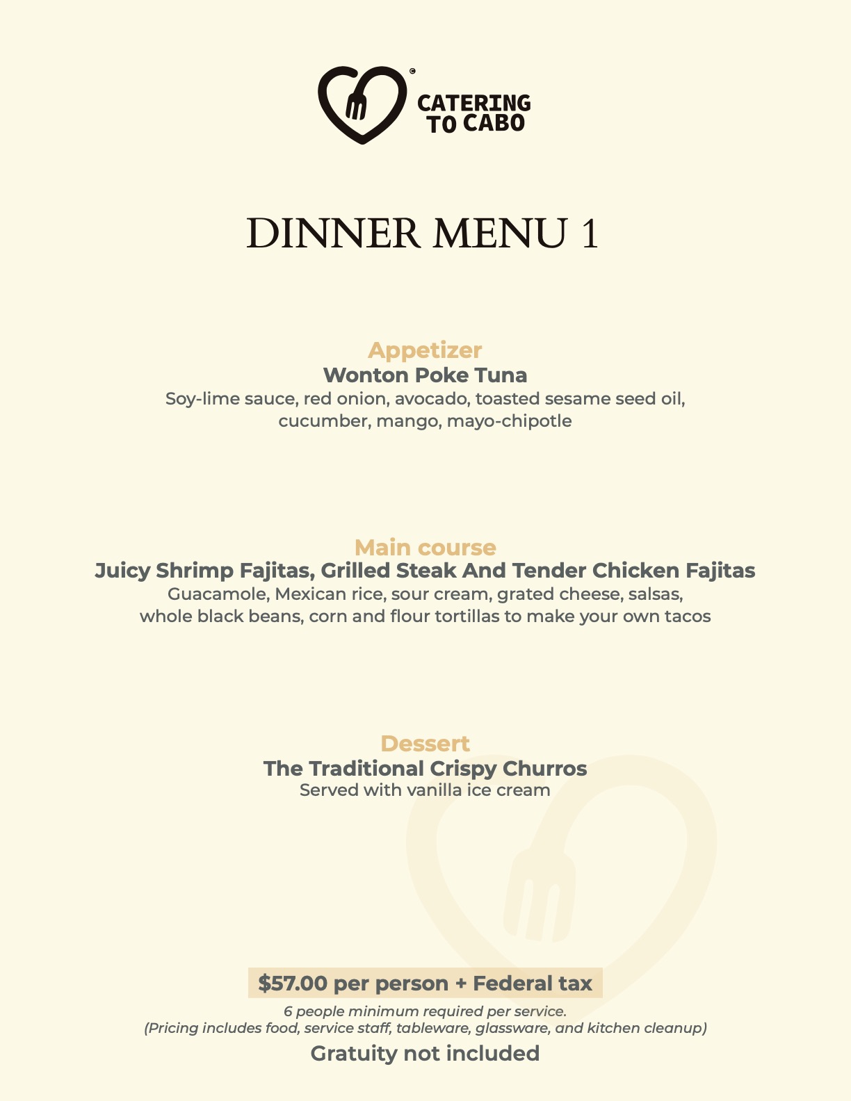 Catering to Cabo - Dinner 2025 página 1